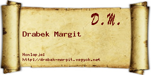 Drabek Margit névjegykártya